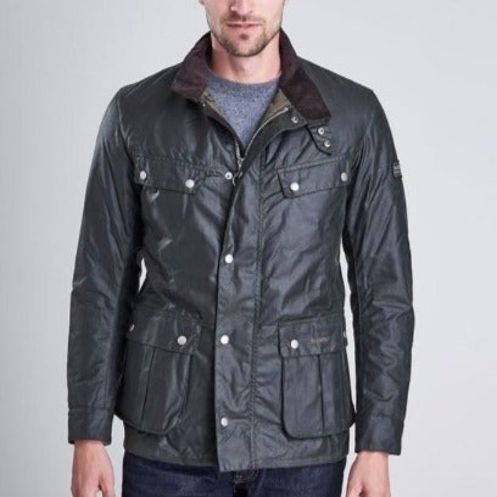 Barbour International Duke waxed Jacket  men size M black